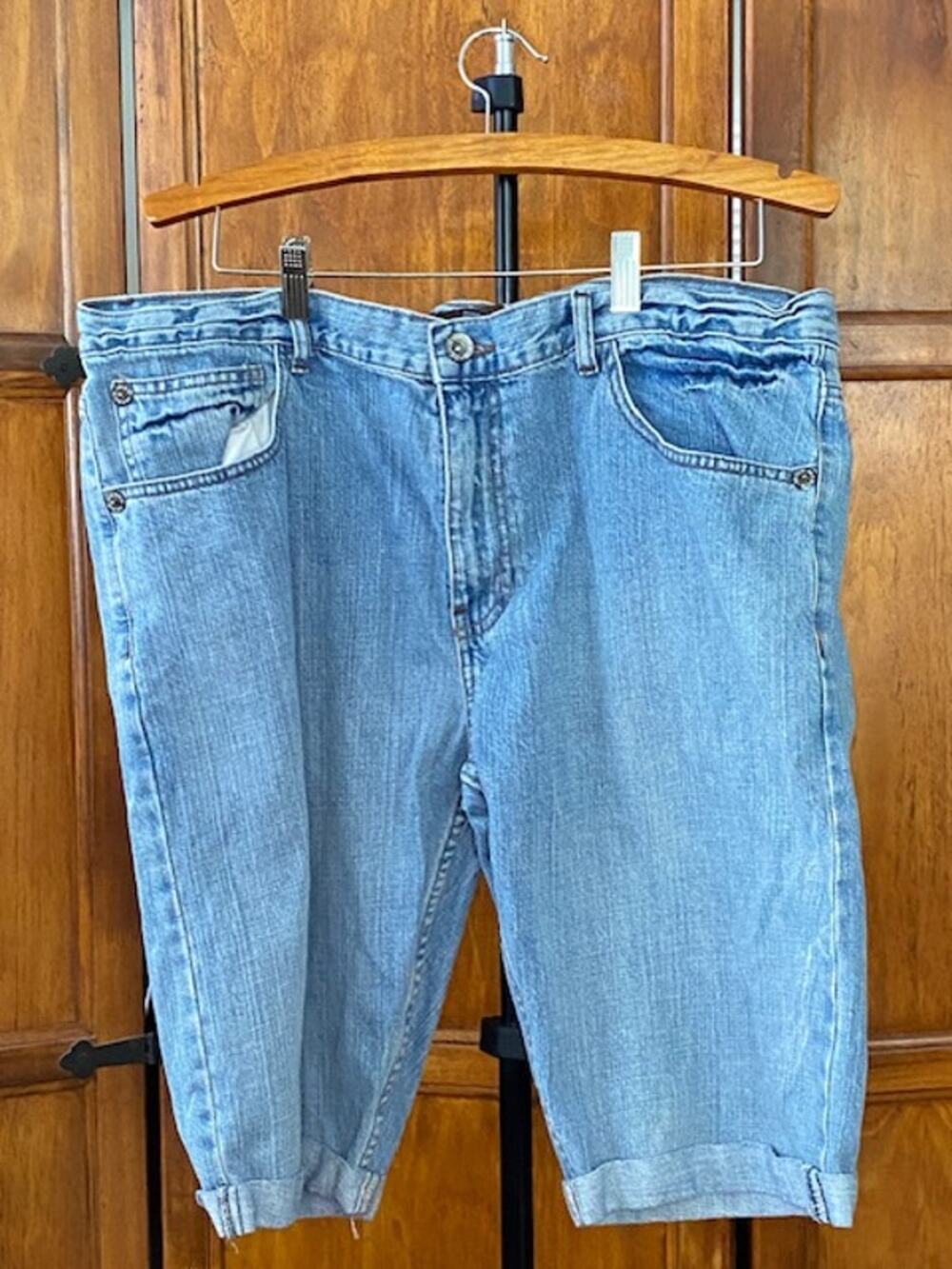 Paco Jeans Denim Company size 38 Cutoff Jean Shorts Light Wash Y2K 100% Cotton